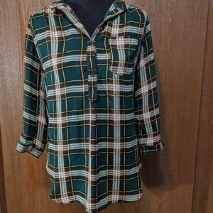 🌺🌺Green Black and Yellow Plaid Shirt